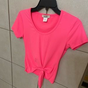 Neon pink crop top